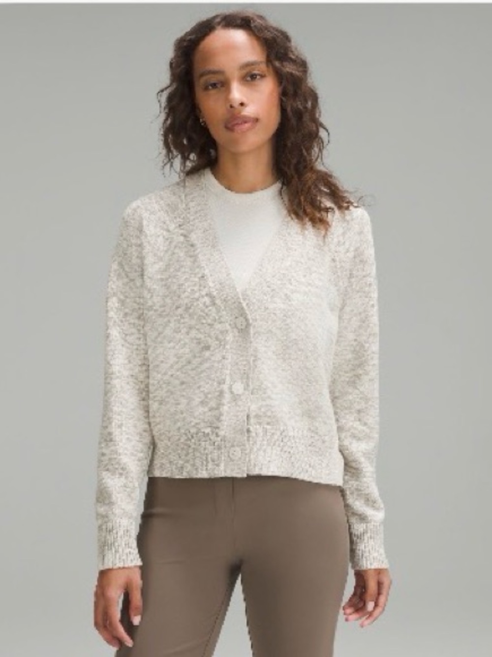 Lululemon boxy cotton blend cardigan